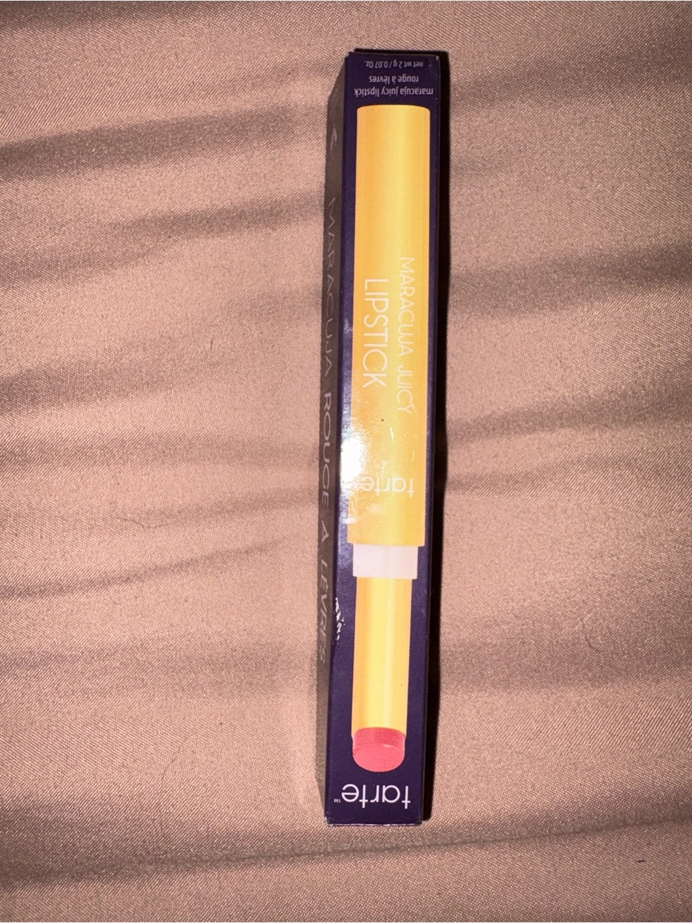 tarte Maracuja Juicy Lipstick — Yellow Tube with Coral Tip
